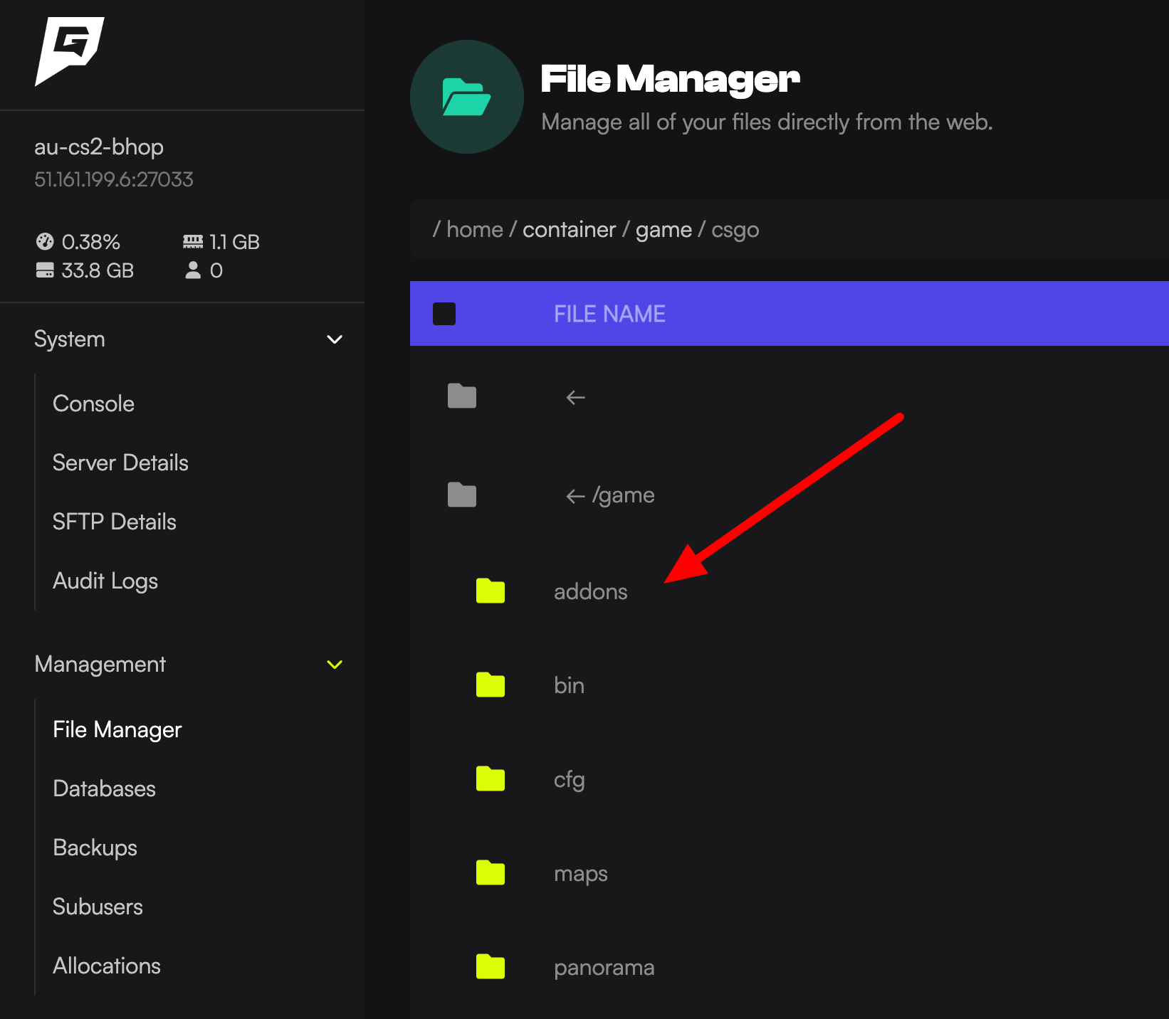 Game Host Bros Au CS2 Bhop File Manager