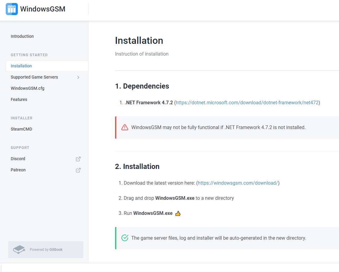 Windows dependencies