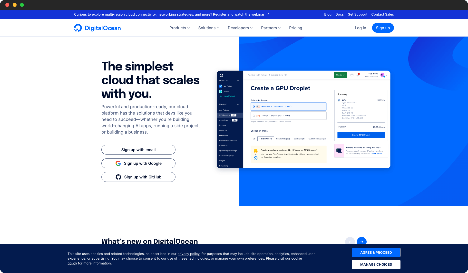 DigitalOcean screenshot