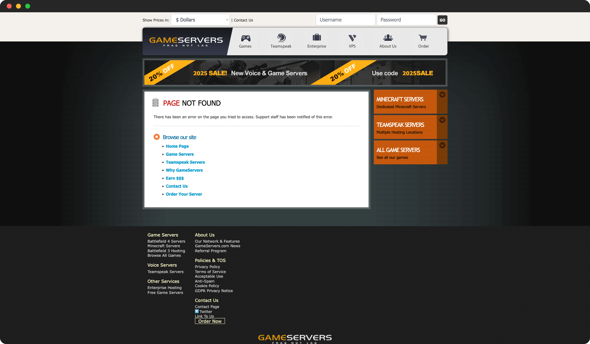 GameServers screenshot