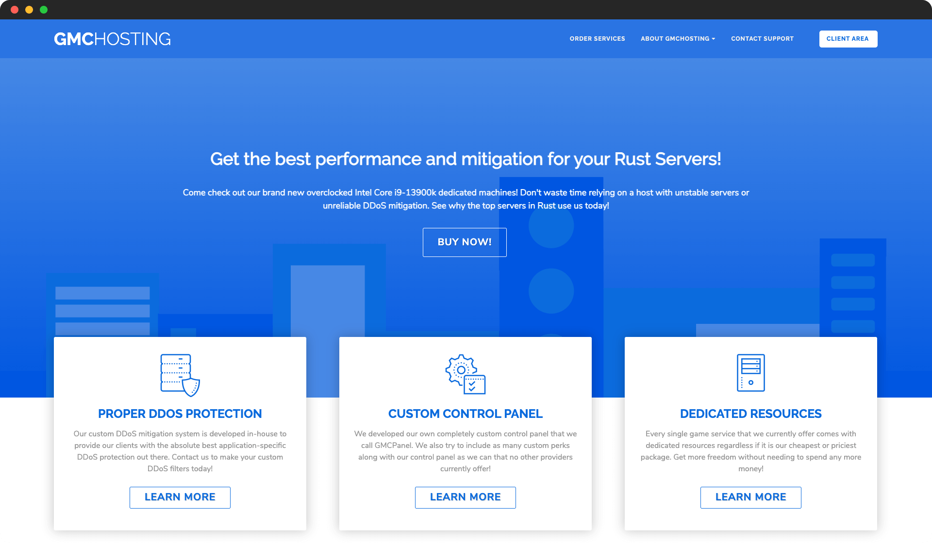 GMC Hosting screenshot