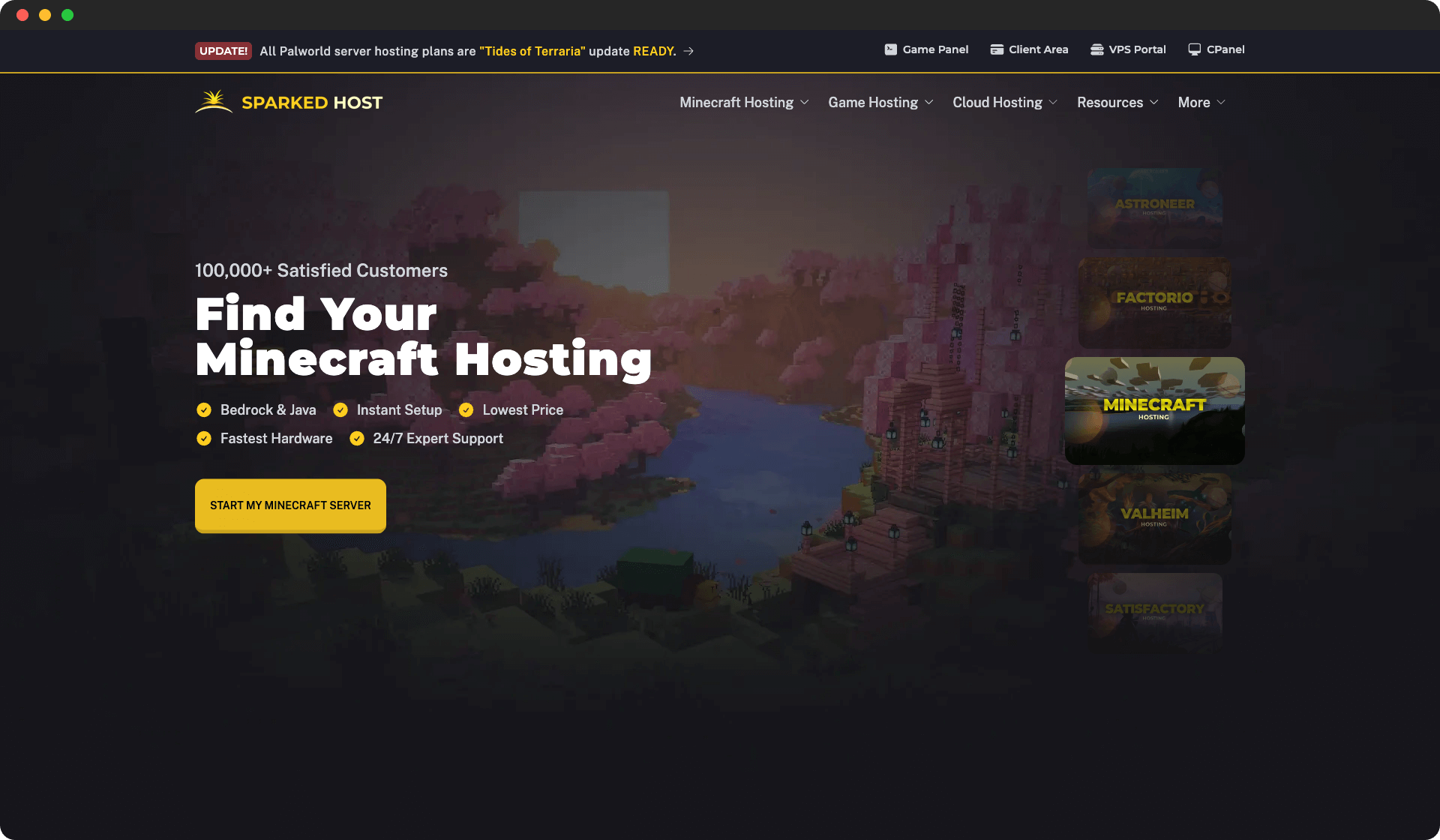 SparkedHost screenshot