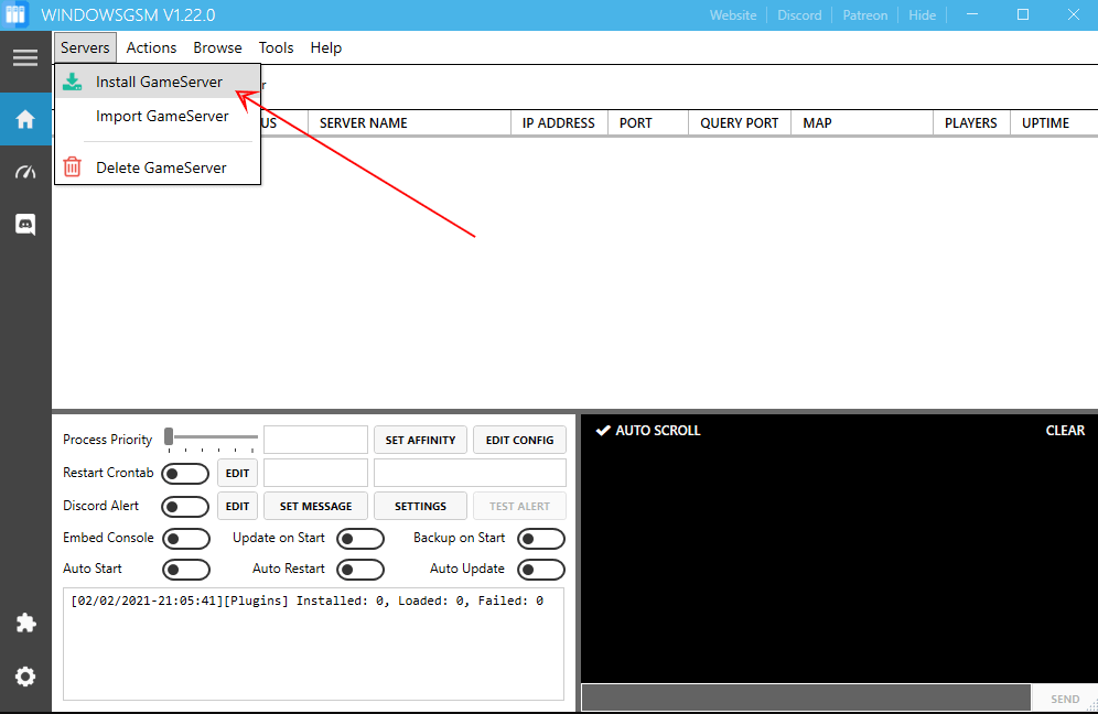 WindowsGSM Install