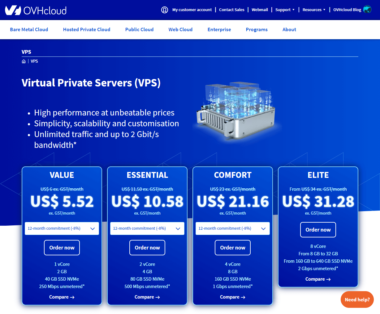 OVH Cloud game server hosting