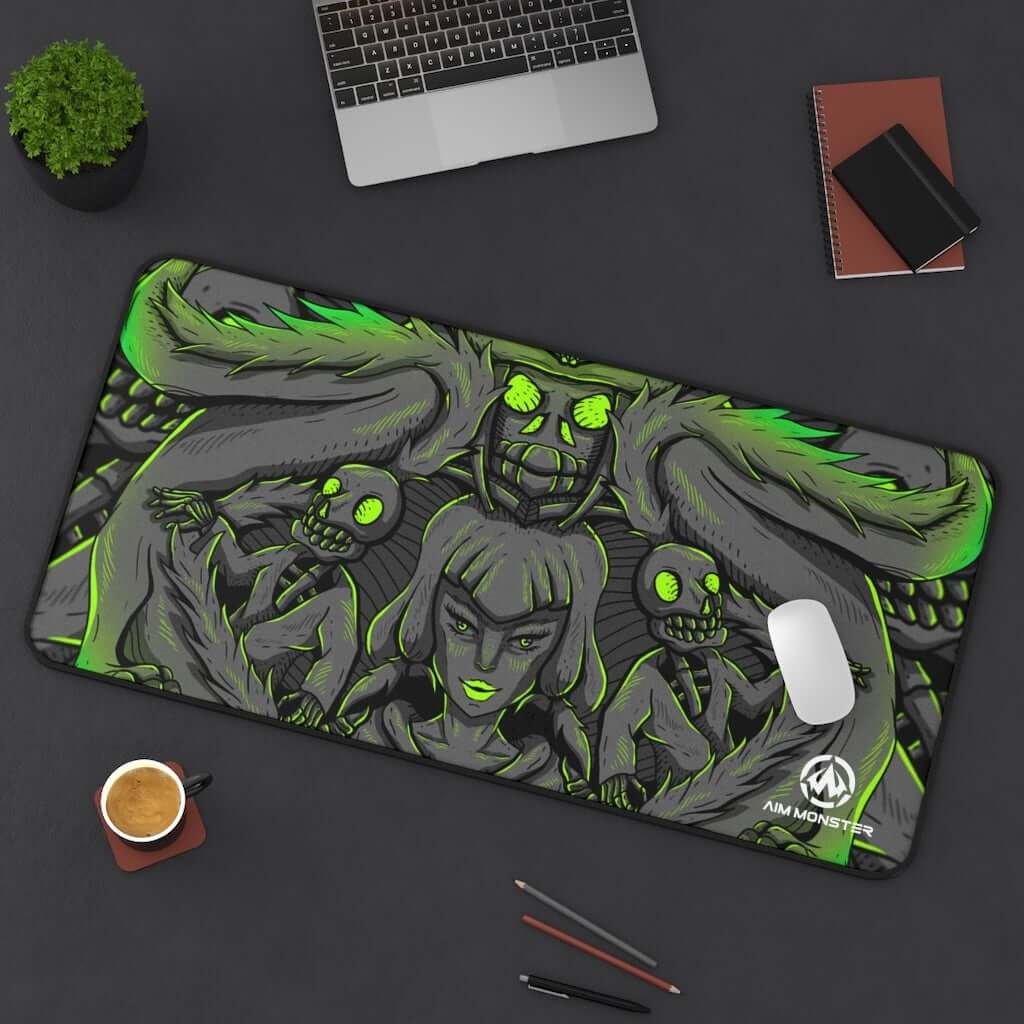 CREATE WORK PLAY Gaming Desk Mat – Outstanding Design, Better Mouse Accuracy and More Comfort – Neon Collection Desk Mats for Gaming (Vivid Neons)