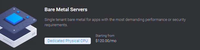 Bare Metal Dedicated Servers