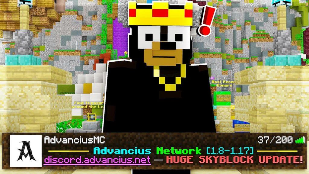 THE BEST SKYBLOCK SERVER Advancius Network 1024x576 1