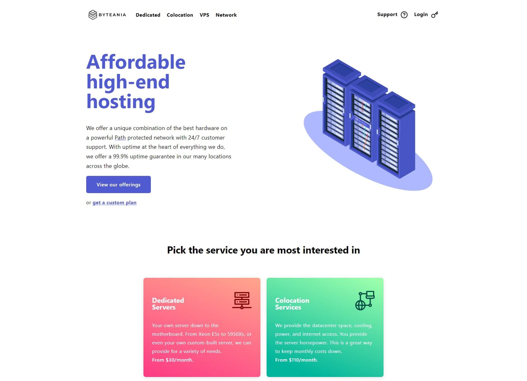 VPS/Dedicated servers with gaming ready webinterface