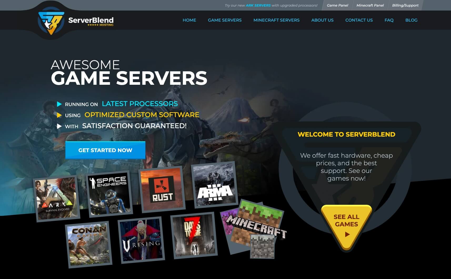 ServerBlend Five Star Game Server Hosting https serverblend com